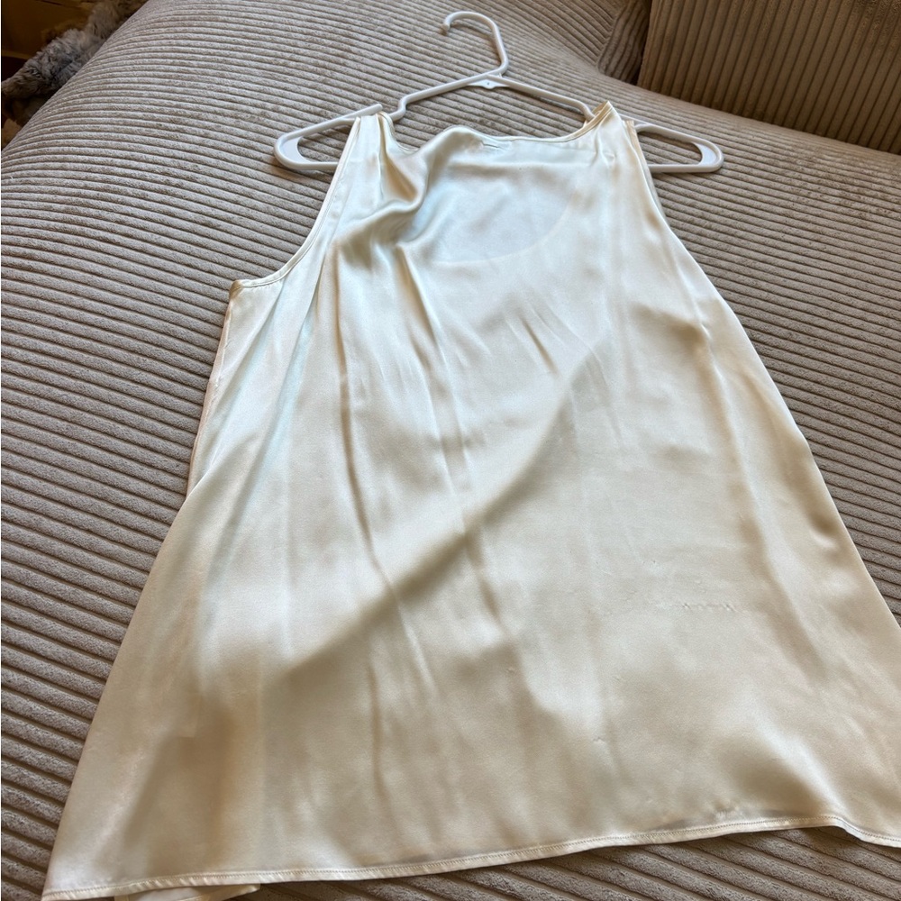 Talbots Cream Satin Blouse